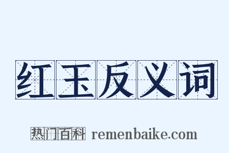 红玉反义词是什么意思的图片